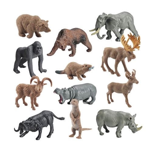 Wildlife Animal Figurines Set 12 Pieces 1