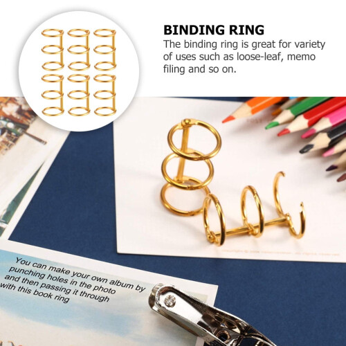 Binder Notebook Coils Metal Loose Leaf Rings 6 Pcs 2