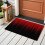 Rectangle Area Rug Red Black Striped 2x3 ft 3