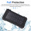 Power bank solare da 50000 mAh con doppie porte USB e LED 8