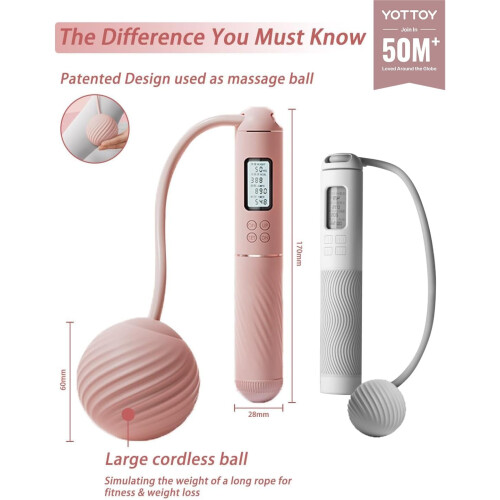 Skipping Rope Cordless Counter with LCD Display and 1