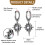 North Star Dangle Earring Stainless Steel Gothic Punk 2