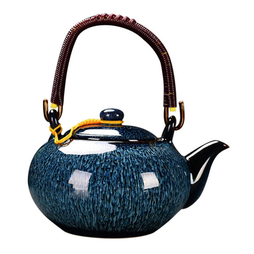 Ceramic Teapot Blue 750ml for Home Camping Tea Making 2