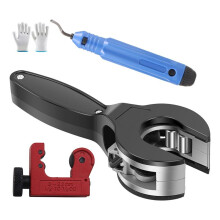 Ratcheting Tubing Cutter, Tubing Cutter 1/4in to 7/8in,2 in 1 Close Quarters Tube Compact Cutter, Ratcheting Pvc Cutter