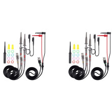 2Ensemble Sondes Ă Pince D'Oscilloscope P6100 100 MHz avec Kit de Cordons de Test BNC Vers