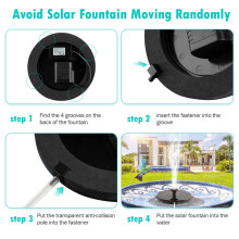 Solar Bird Bath Fountain Pump, Upgrade 3.5W Solar Fountain with Nozzle, Free Standing Floating Solar Powered