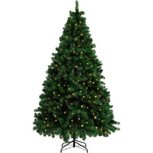 Pre-Lit Flocked Christmas Tree with LED Lights