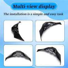 Motorcycle Wing Fairing Downforce Naked Front Aerodynamic Spoiler Winglet for S1000R 2021-2023 S1000 R Bright Black