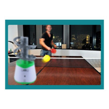 Portable Table Tennis Pitcher Dual Power Supply Version Pong Robot Pitching Machine for Trainers B