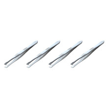 4X Silver Tone Stainless Steel 3.5 Inch Length Tweezer for Eyebrow