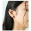 Rose Earrings Rose Gold Plated Crystal Studs 1 Pair 7