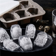 Bandejas de Silicona para Cubitos de Hielo, Molpara Lápidas de Halloween RIP para Hielo, Dulces, Pasteles y Jabón.