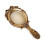Vintage oval hand mirror with embossed floral design 2