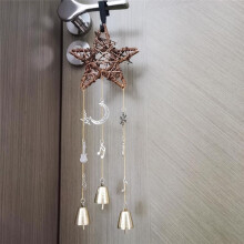 Witch Bells Protection Door Hangers Witch Wind Chimes Hanging Witch Bells Handmade Rattan Wind Chimes Decor Gold