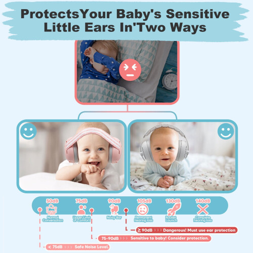 Baby Noise Reduction Earmuffs Comfortable Ear Protection 1