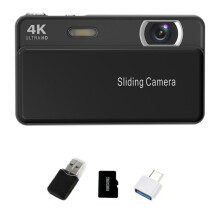 Sliding Digital Camera CCD Kit 4K HD Campus Camera for Photos & Recording with Integrated Student Card Machine Black