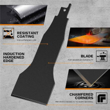 Reciprocating Saw Scraper Blade 4PCS, Blades Reciprotools As Attachment Accessories for Reciprocating Saw, Black