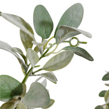 6X Artificial Flocked Lambs Ear Garland - 2Meter Soft Faux Vine Greenery and Leaves for Farmhouse Mantel Decor