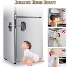 3X Fridge Lock, Refrigerator Lock, Keyless One-Click Access, Customizable Password, Child Safety Combination Lock Black