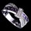 Women's Wedding Ring with Clear Zircon Inlay Size 6 1