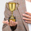 Golden Plastic Thanksgiving Trophy Award 2 pcs 4