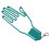 Golf Gloves Stretcher Holder Rack Plastic Green 1 Pc 1