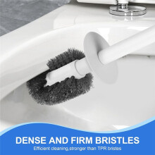 Toilettenbürsten- und Saugglocken-Set mit Fugenreinigungsbürste, Weiße Saugglocke und Bürstenkombination mit Verstecktem Halter