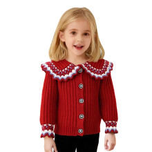 Vitality Girl Knit Sweater Red Size 110