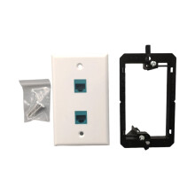 Ethernet Wall Plate Outlet Single or Double Port
