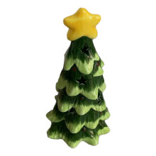 Green Ceramic Christmas Tree Desktop Decor 1pc