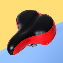 GOOHOCHY Bike Seat Memory Foam Padded Saddle Black Red