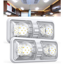 LED RV Dome Light 12V 8W 800LM 6500K Natural White 2-Pack