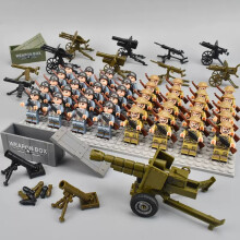 40pcs War II the British and German armies Desert Military Sodiers Weapons Minifigures Kids Toys Gifts Fit Lego