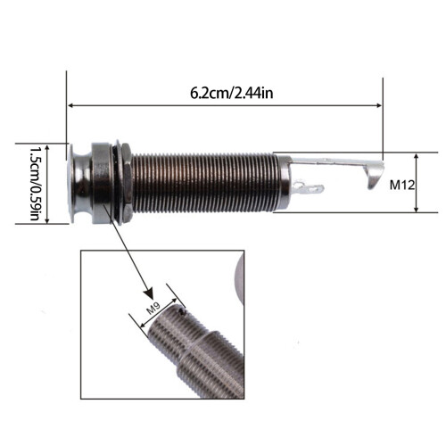 Split Endpin Jacks for Acoustic Electric Guitars 6.35mm 2