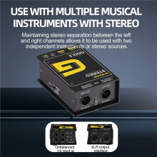 G-MARK Direct Box DI2.2 DI Direct Box Two-Channel Passive Direct Box for Keyboard, Acoustic and Electric Guitar Studio Audio