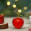 Crystal Faceted Apple Ornament Stand Glass Rotatable Base 4