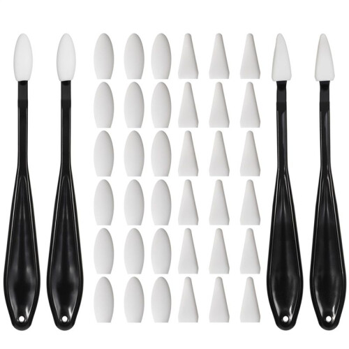 Blending Stumps for Drawing, with 40 Pcs Replacement Sponge Wipes Art Blending Tools for Highlighting, Shadowing