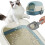 Cat Litter Box with Lid Splash-Proof Enclosed Tray and 4