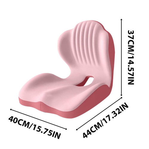 Car Seat Cushion with Back Support Memory Foam L-Shaped Pink 2