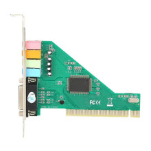 2X PCI Geluidskaart 4.1 Kanaals Computer Desktop Ingebouwde Geluidskaart Interne Audiokaart Stereo Surround CMI8738