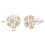 Small Pearl Stud Earrings Gold Plated 1 Pair 2