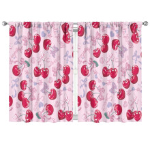 Cherry Blackout Curtains for Bedroom Living Room 2 Panels