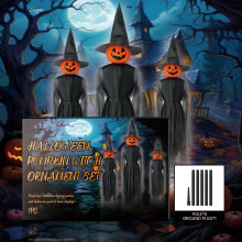 Metal Black Spooky Ghost Tree Decor 6.3 inches
