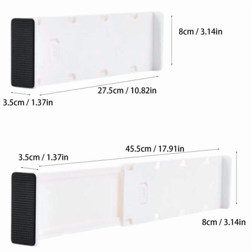 Karymi Adjustable Plastic Drawer Organizer Set 6-Piece 2