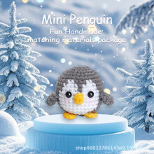 Kids Crochet Kit Penguin DIY with Guide and Video Tutorials