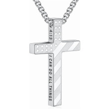 Cross Necklace for Men 316L Stainless Steel 22+2 Inches