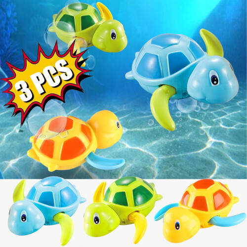 Baby Bath Toys Floating Turtle Wind-Up 3 Pieces