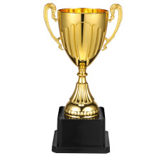 Golden Soccer Trophy Plastic Cup for Party Decorations