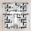 Beige and Orange Abstract Kitchen Curtains Set with Valance 5