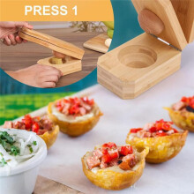 1 PièCes en Bois Bacon Banane Panier Moule Boulettes de Viande Express Moule Cuisine Outil Pain de Viande Presse Boulettes de Viande Moule
